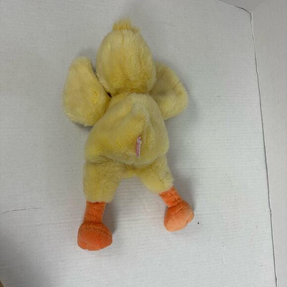 Vintage Russ Yellow Chick Duck Plush Hand Puppet Baby Rattle  Toy Stuffed Animal - Picture 4 of 9